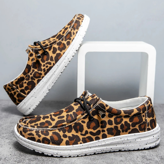 GAIA | Leopard Canvas Shoes