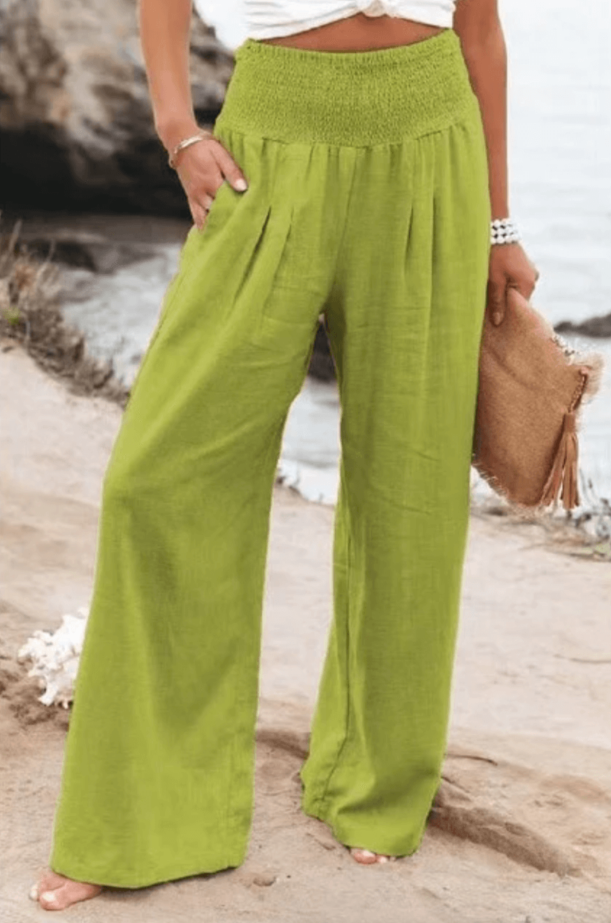 GAIA | High Waist Cotton Trousers