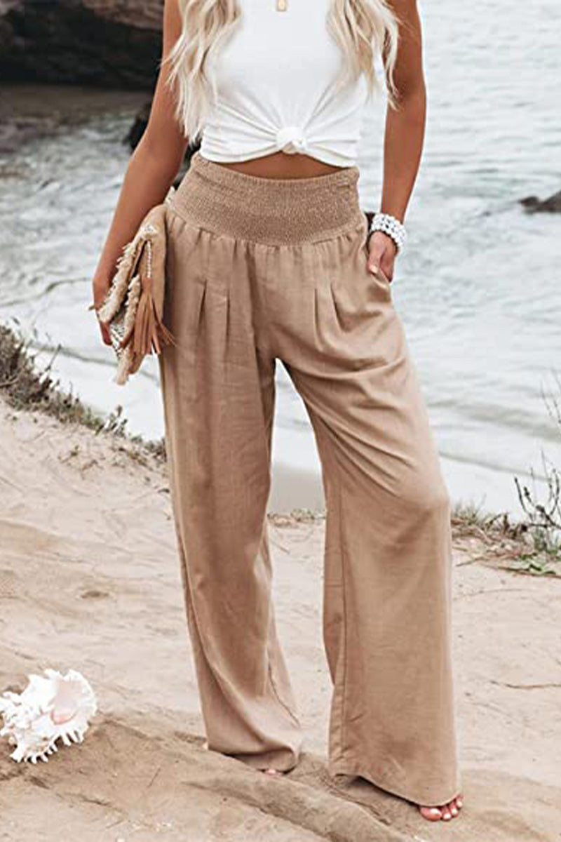 GAIA | High Waist Cotton Trousers