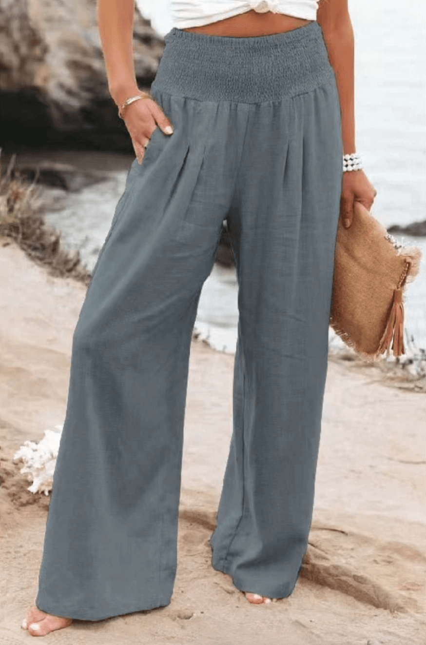 GAIA | High Waist Cotton Trousers