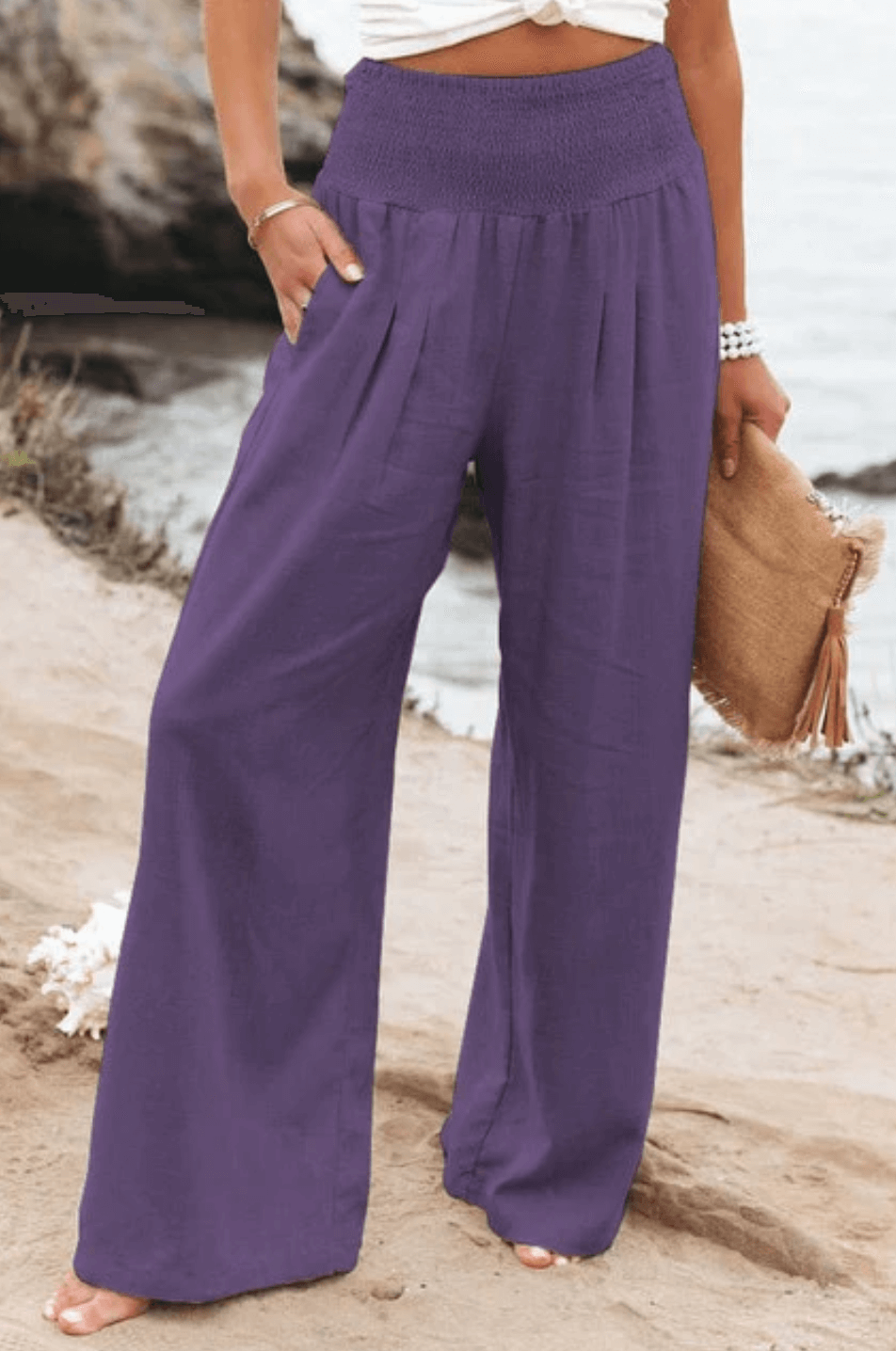 GAIA | High Waist Cotton Trousers