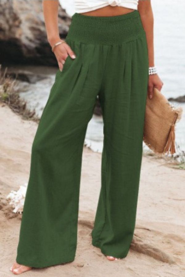 GAIA | High Waist Cotton Trousers