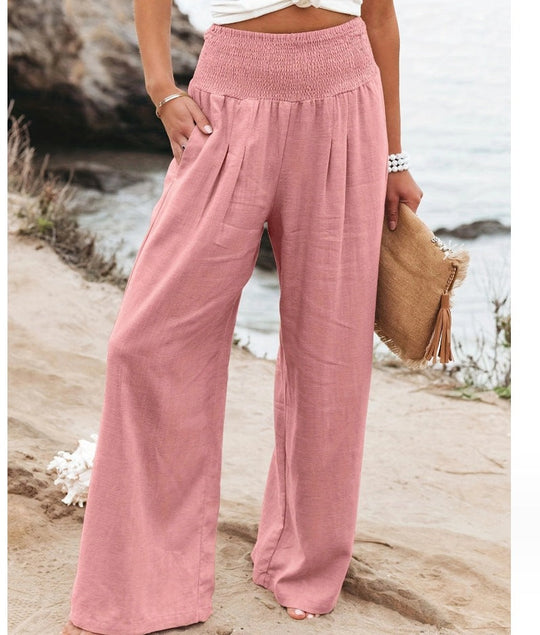 GAIA | High Waist Cotton Trousers